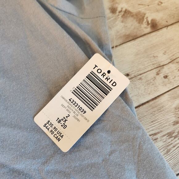 Torrid Champagne Breakfast Crew Heritage Jersey Tee 2X NWT - Picture 7 of 10